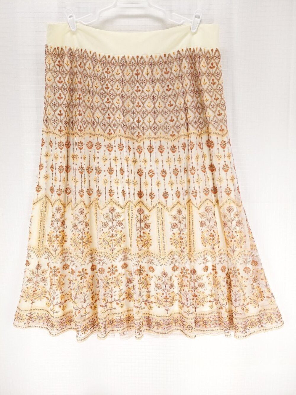 Soft Surroundings Inez Embroidered & Embellished Boho-Style Maxi Skirt